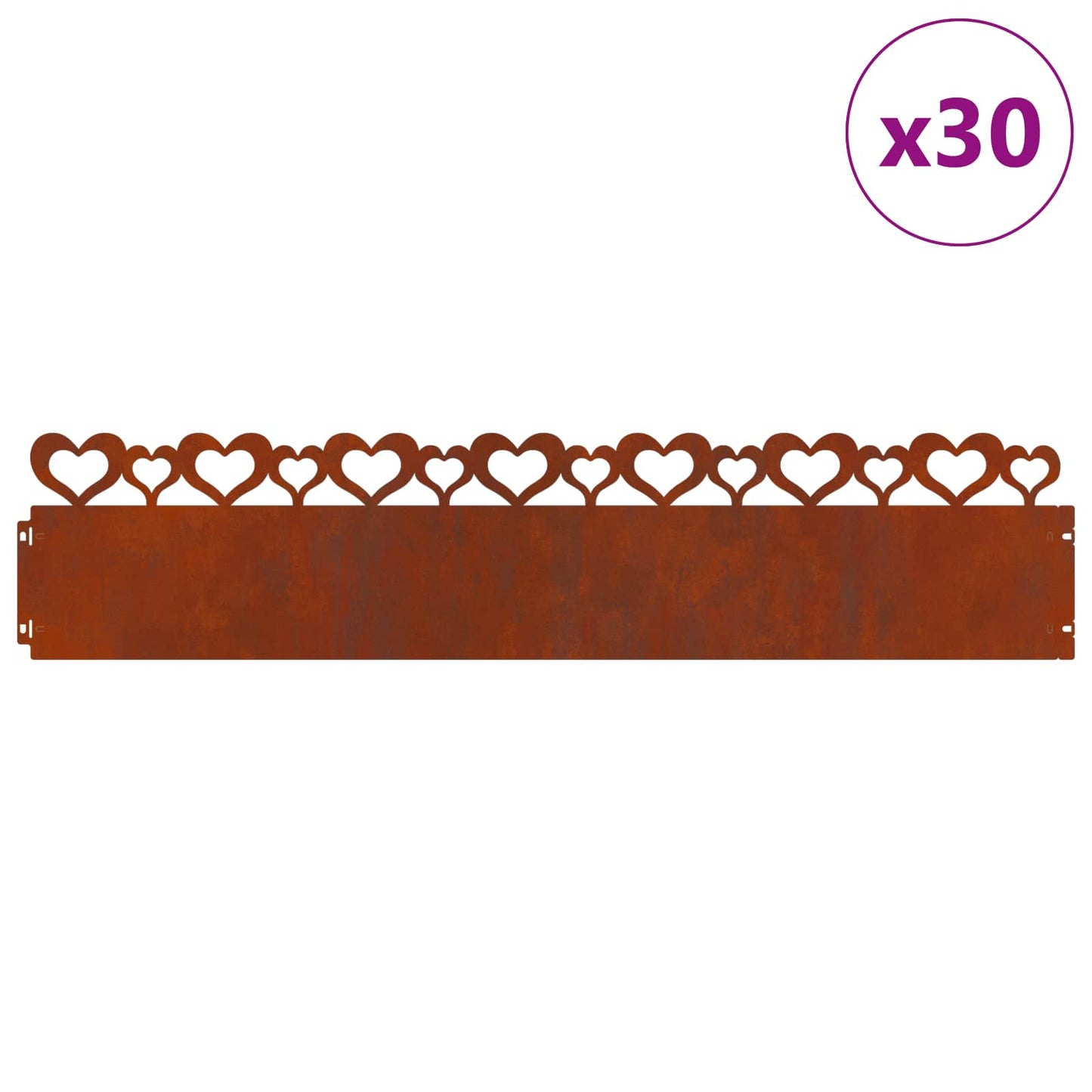 Plænekanter 30 pcs Rusten 103 x 0,05 x 22 cm Cortenstål