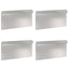 Sneglehegn 4 pcs Sølv 50 x 3,5 x 25 cm Rustfrit stål