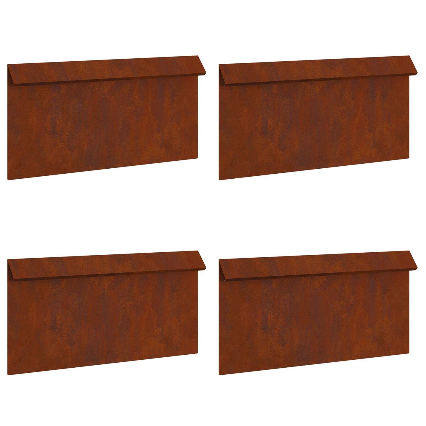 Sneglehegn 4 pcs Rusten 50 x 3,5 x 25 cm Cortenstål