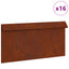 Sneglehegn 16 pcs Rusten 50 x 3,5 x 25 cm Cortenstål