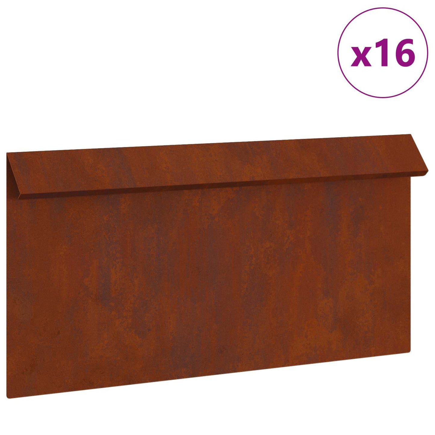 Sneglehegn 16 pcs Rusten 50 x 3,5 x 25 cm Cortenstål