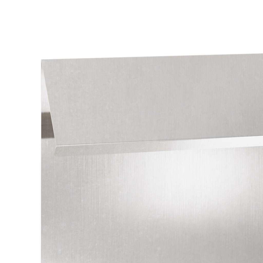 Sneglehegn 4 pcs Sølv 100 x 3,5 x 25 cm Rustfrit stål