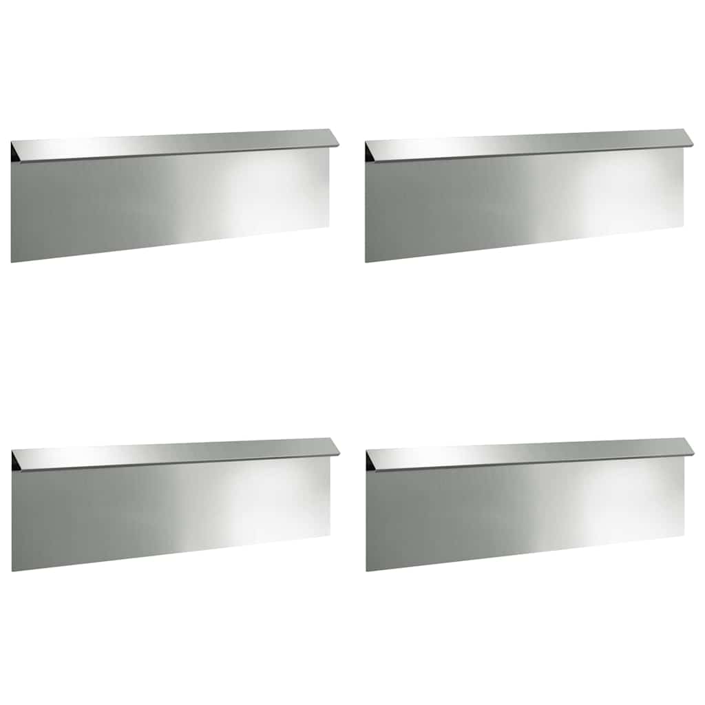 Sneglehegn 4 pcs Sølv 100 x 3,5 x 25 cm Galvaniseret stål