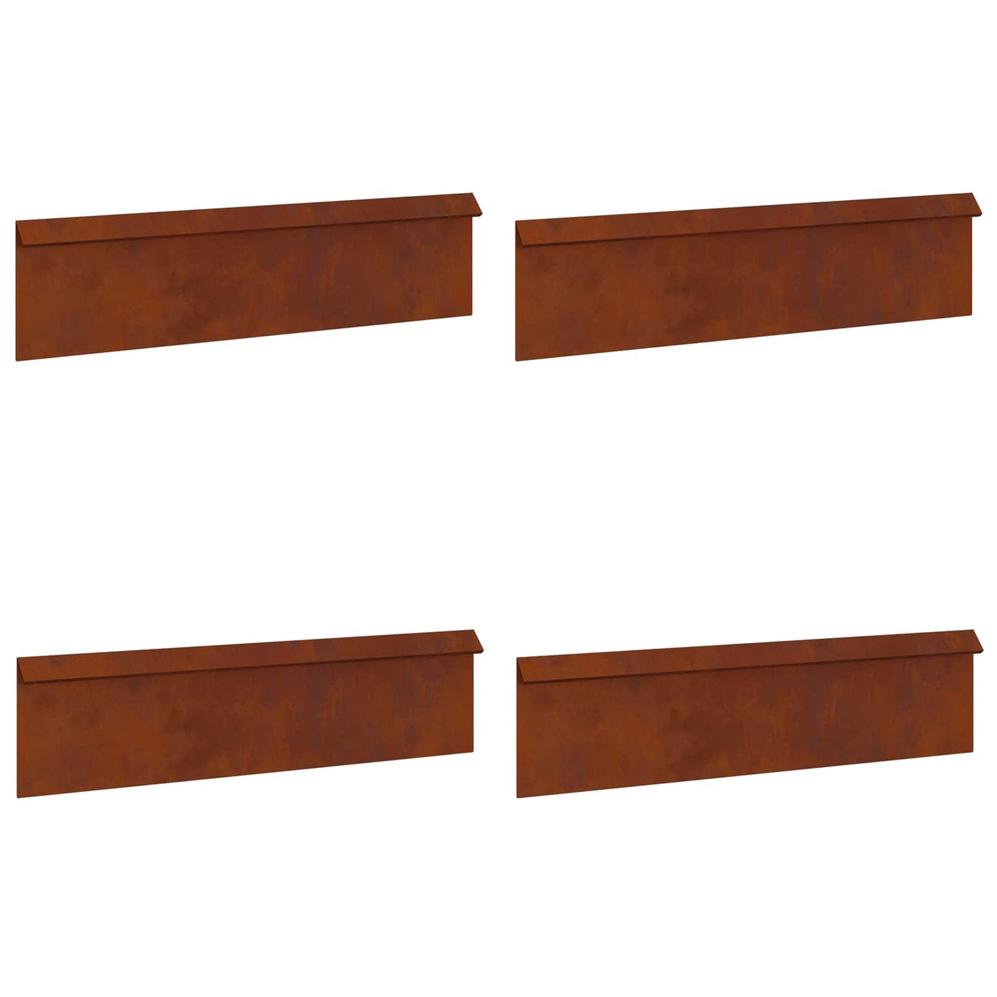 Sneglehegn 4 pcs Rusten 100 x 3,5 x 25 cm Cortenstål