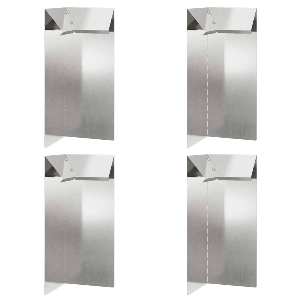 Sneglehegn 4 pcs Sølv 10 x 10 x 25 cm Rustfrit stål