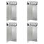 Sneglehegn 4 pcs Sølv 10 x 10 x 25 cm Galvaniseret stål