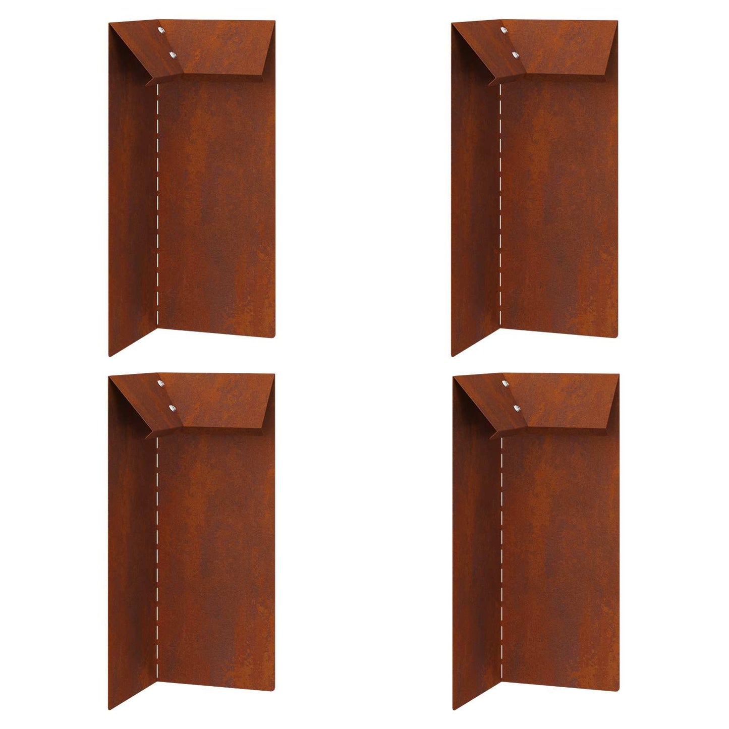 Sneglehegn 4 pcs Rusten 10 x 10 x 25 cm Cortenstål