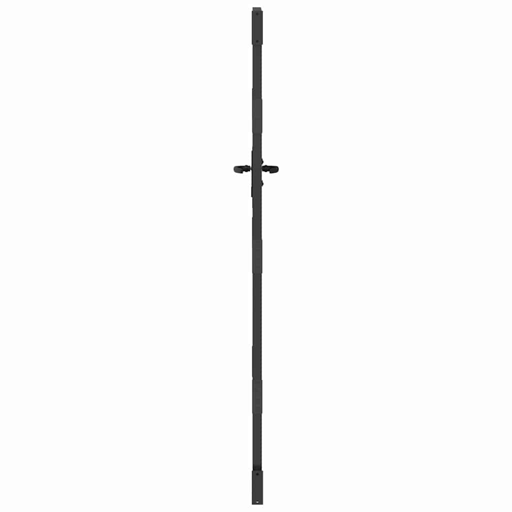 Haveport med lås Sort 85 x 175 cm Pulverlakeret Stål