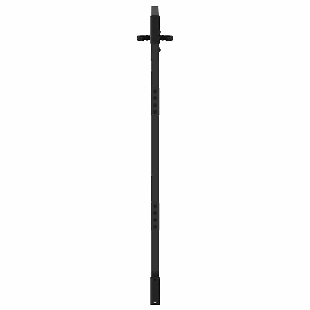 Haveport med lås Sort 85 x 150 cm Pulverlakeret Stål