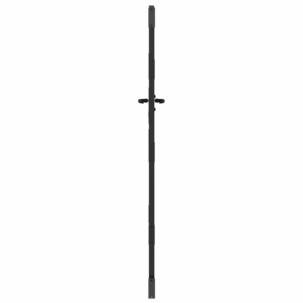 Haveport 85 x 175 cm Pulverlakeret Stål Sort Låses