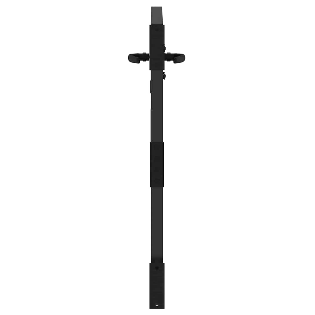 Haveport med lås Sort 85 x 100 cm Pulverlakeret Stål