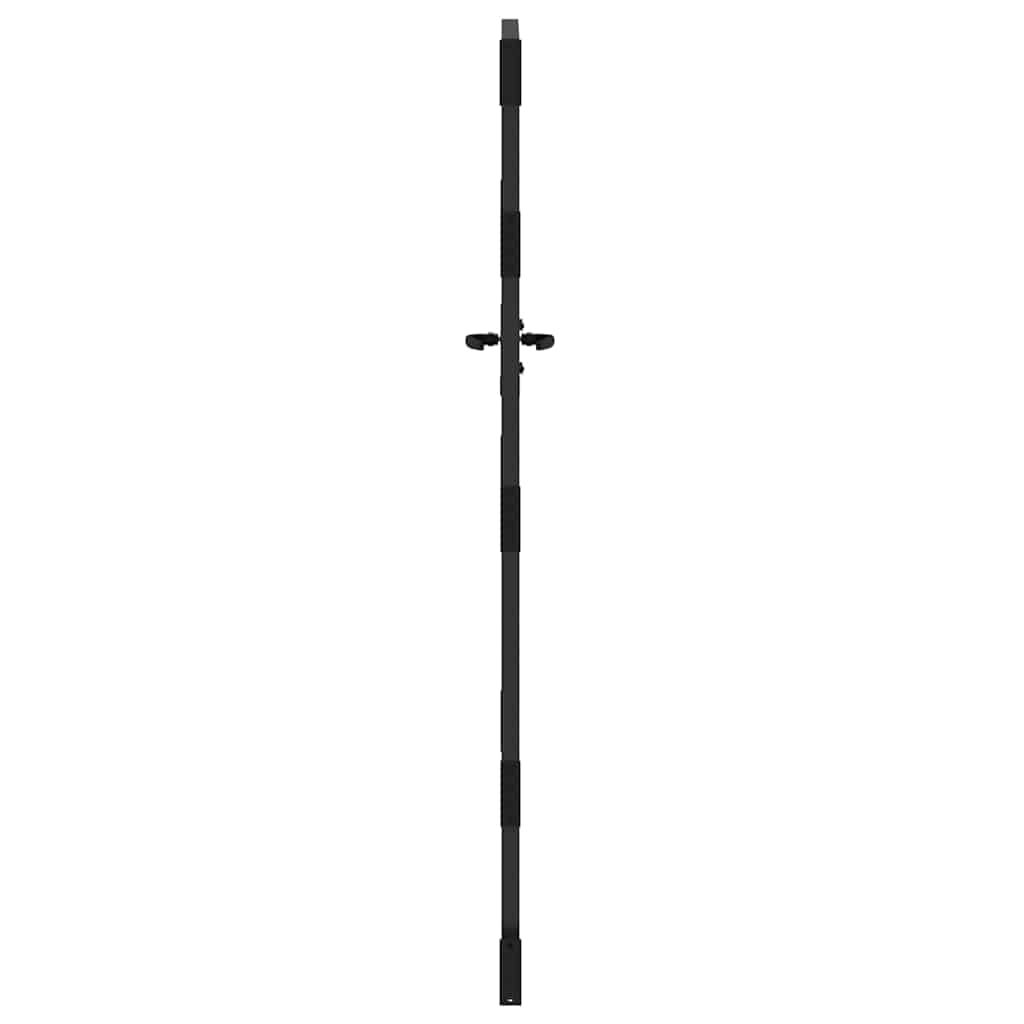 Haveport med lås Sort 85 x 175 cm Pulverlakeret Stål