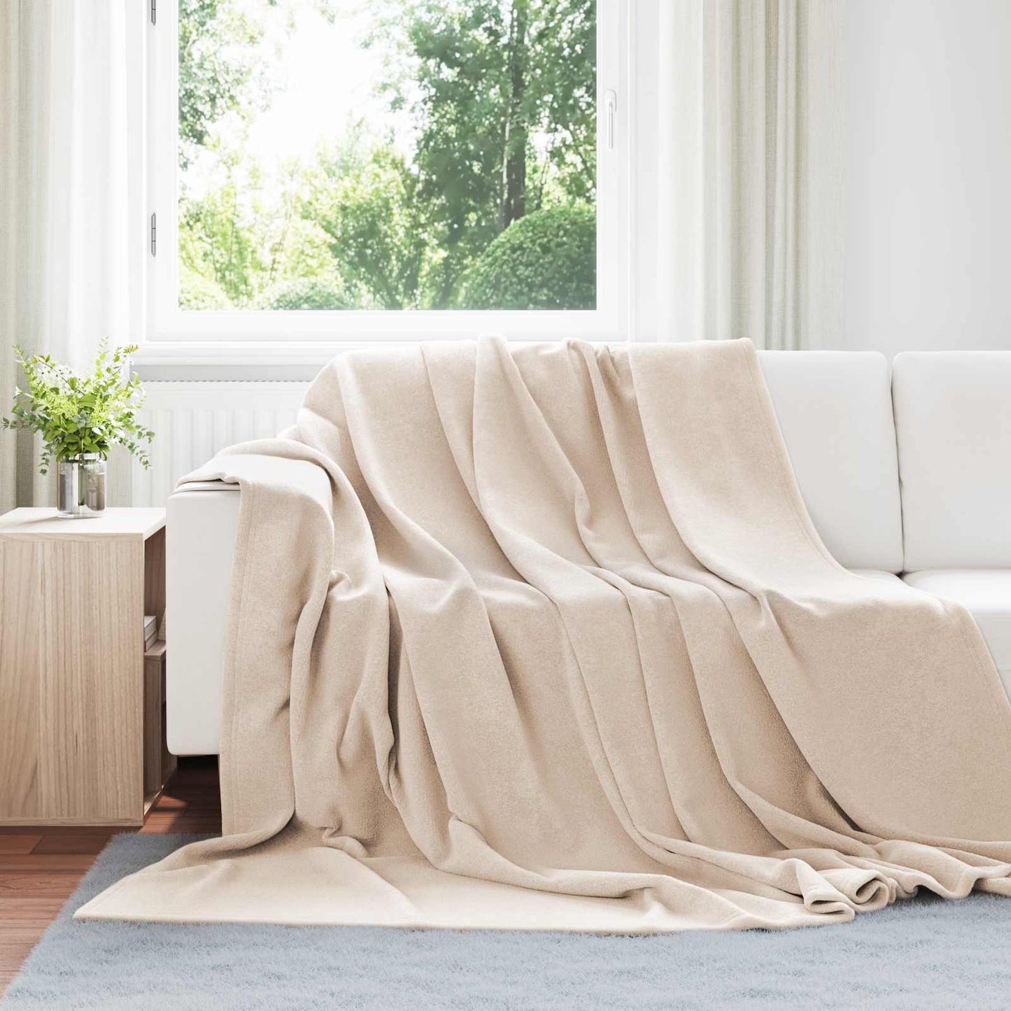 Tæppe Beige 220 x 240 cm 1.38 kg Fleece