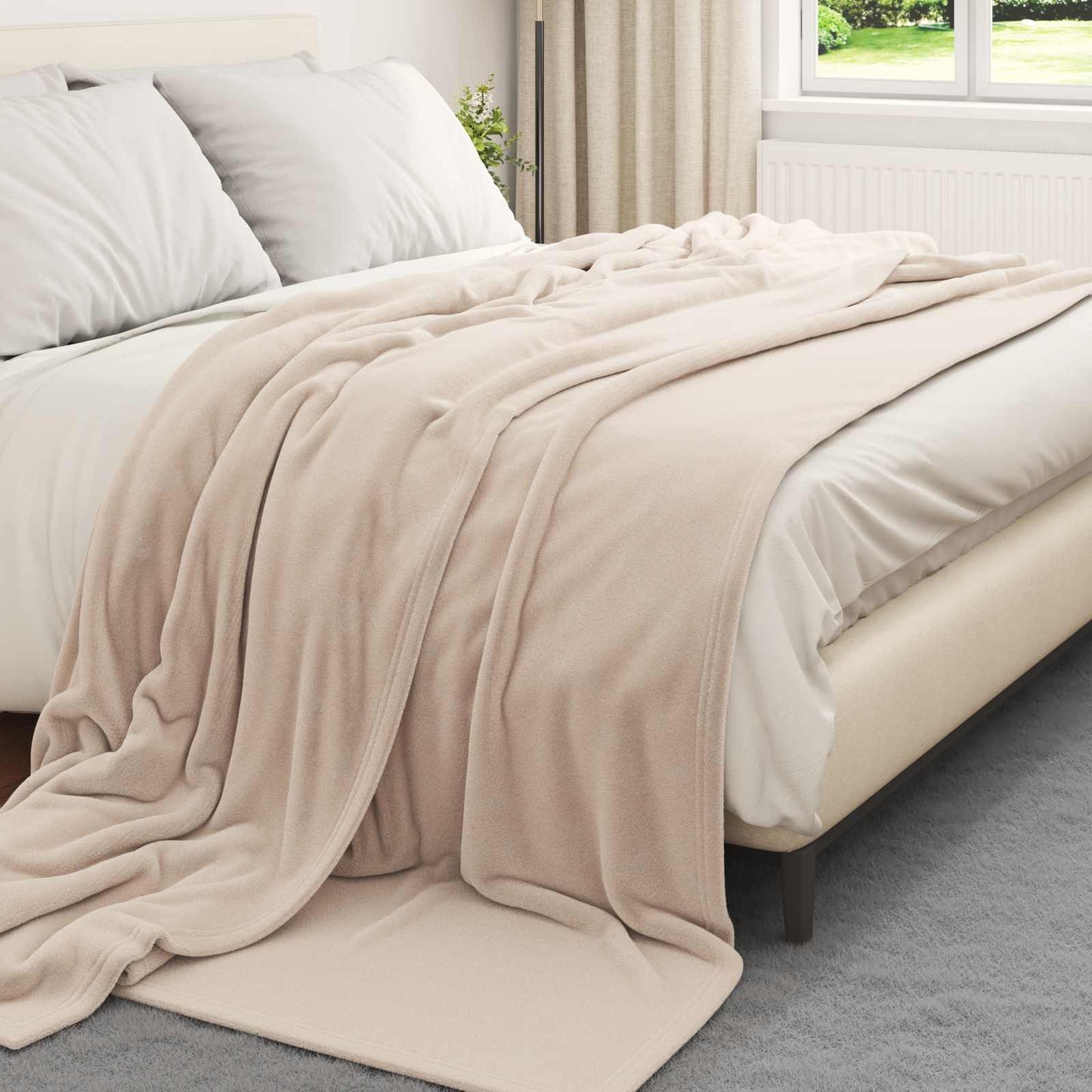 Tæppe Beige 220 x 240 cm 1.38 kg Fleece