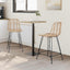 Barstol 2 pcs 44,5 x 54,5 x 97,5 cm Rattan og Jern