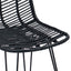 Barstol 2 pcs 44,5 x 54,5 x 97,5 cm Rattan og Jern