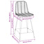 Barstol 2 pcs 44,5 x 54,5 x 97,5 cm Rattan og Jern