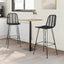 Barstol 2 pcs 44 x 52 x 111 cm Rattan og Jern