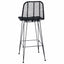 Barstol 2 pcs 44 x 52 x 111 cm Rattan og Jern