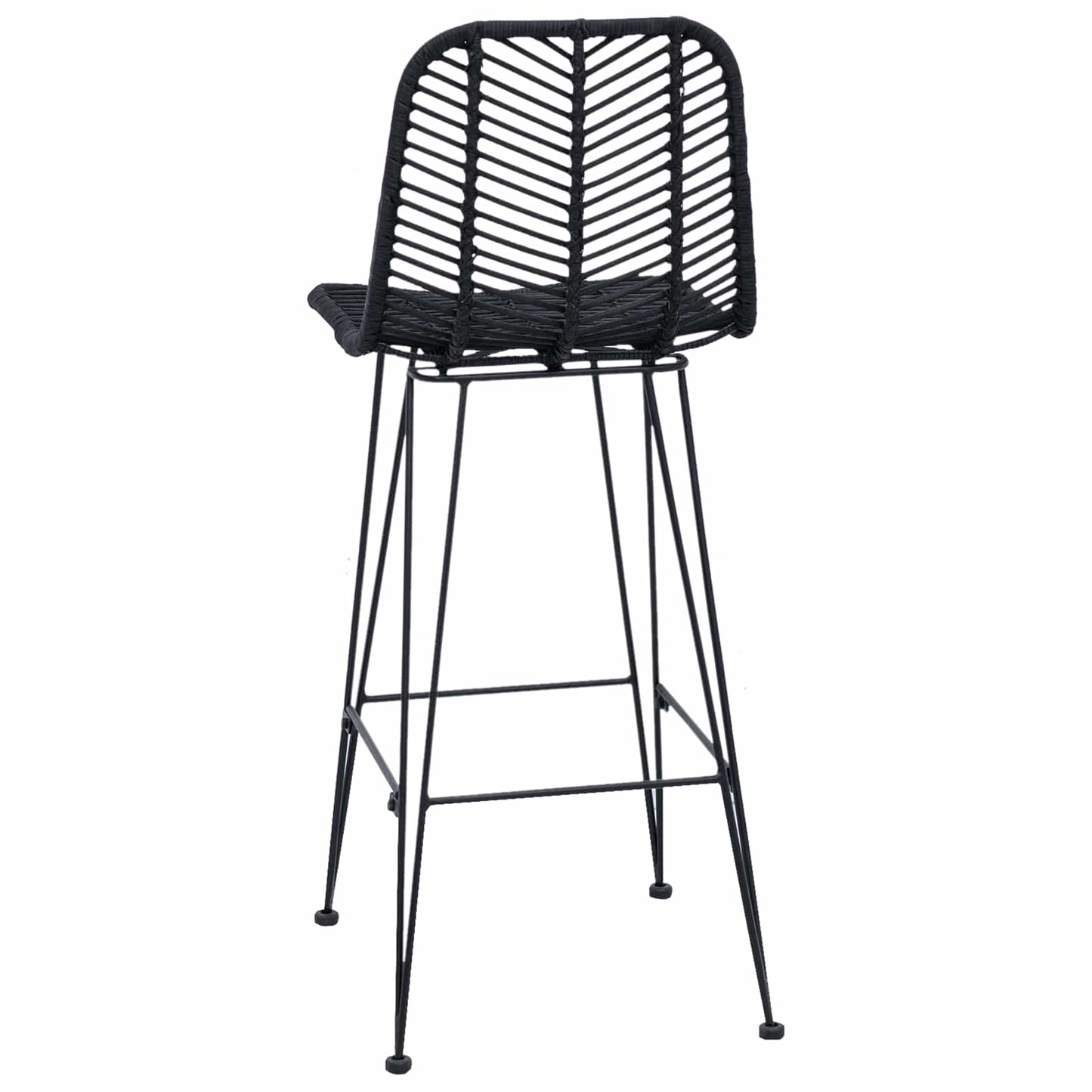 Barstol 2 pcs 44 x 52 x 111 cm Rattan og Jern