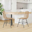 Spisestuestol 2 pcs Rattan og Jern Naturfarvet
