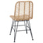 Spisestuestol 2 pcs Rattan og Jern Naturfarvet