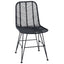 Spisestuestol 2 pcs Rattan og Jern Sort 44,5 x 54,5 x 85 cm