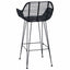 Barstol 2 pcs 55 x 52 x 92 cm Rattan og Jern