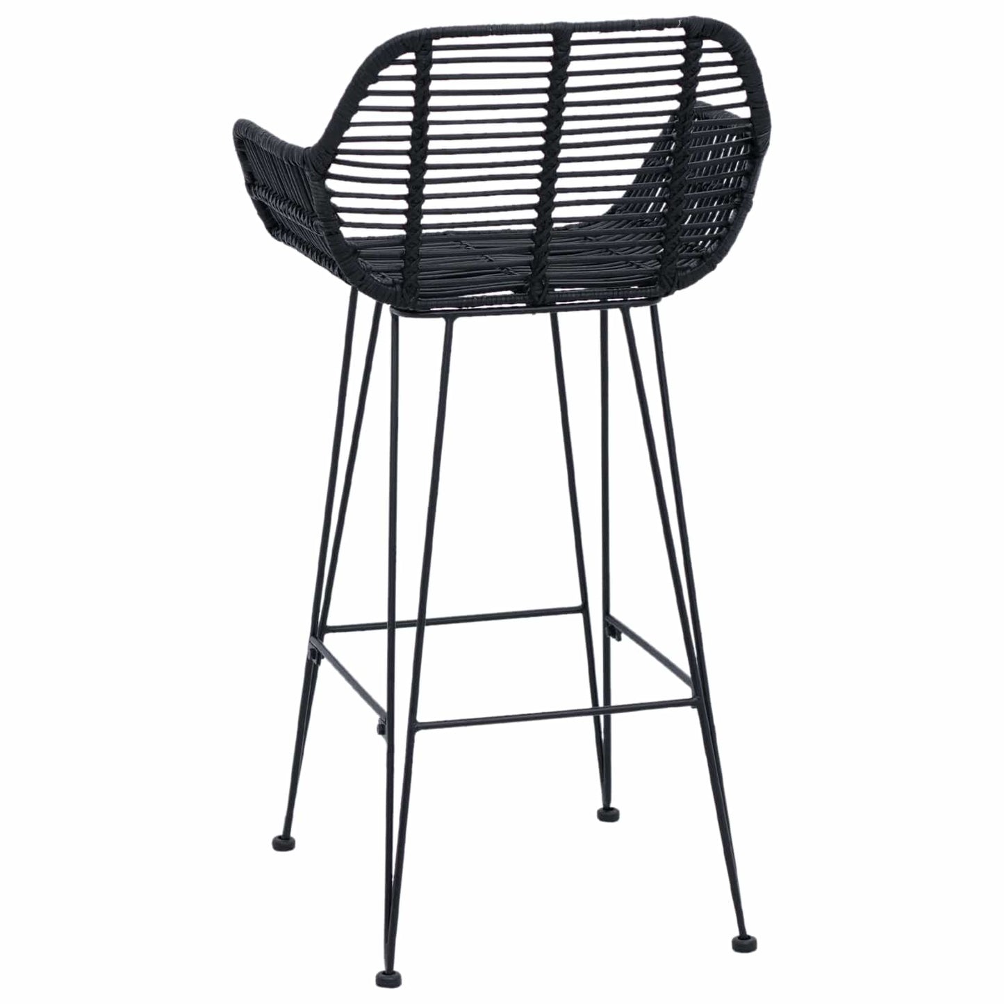 Barstol 2 pcs 55 x 52 x 92 cm Rattan og Jern