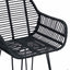 Barstol 2 pcs 55 x 52 x 105 cm Rattan og Jern