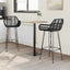 Barstol 2 pcs 55 x 52 x 105 cm Rattan og Jern