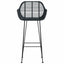 Barstol 2 pcs 55 x 52 x 105 cm Rattan og Jern