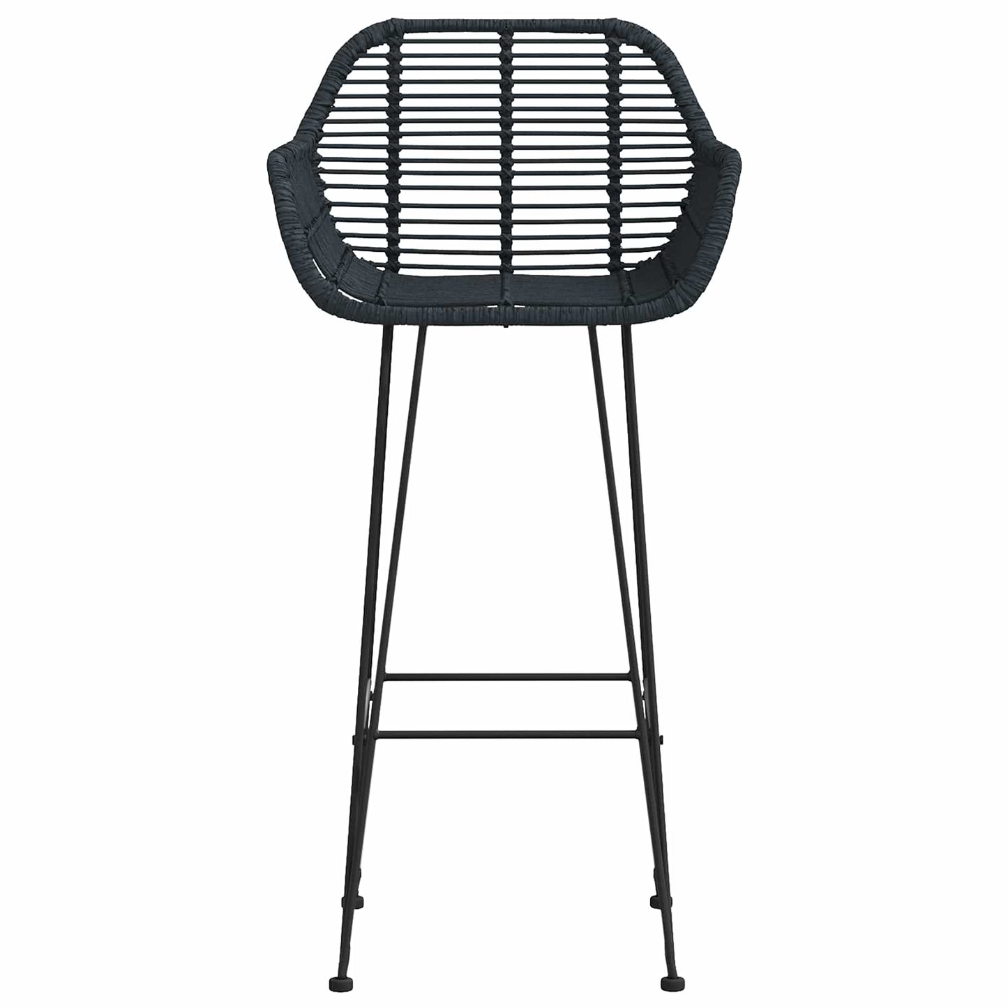 Barstol 2 pcs 55 x 52 x 105 cm Rattan og Jern