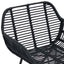 Spisestuestol 2 pcs Rattan og Jern Sort 55 x 50 x 74 cm