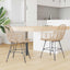 Spisestuestol 2 pcs Rattan og Jern Naturfarvet 57 x 55 x 85 cm