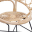Spisestuestol 2 pcs Rattan og Jern Naturfarvet 54 x 65 x 82 cm