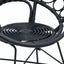 Spisestuestol 2 pcs Rattan og Jern Sort 54 x 65 x 82 cm