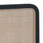 Hovedgærde med hovedgærde Sort 100 x 55 x 3 cm Rattan