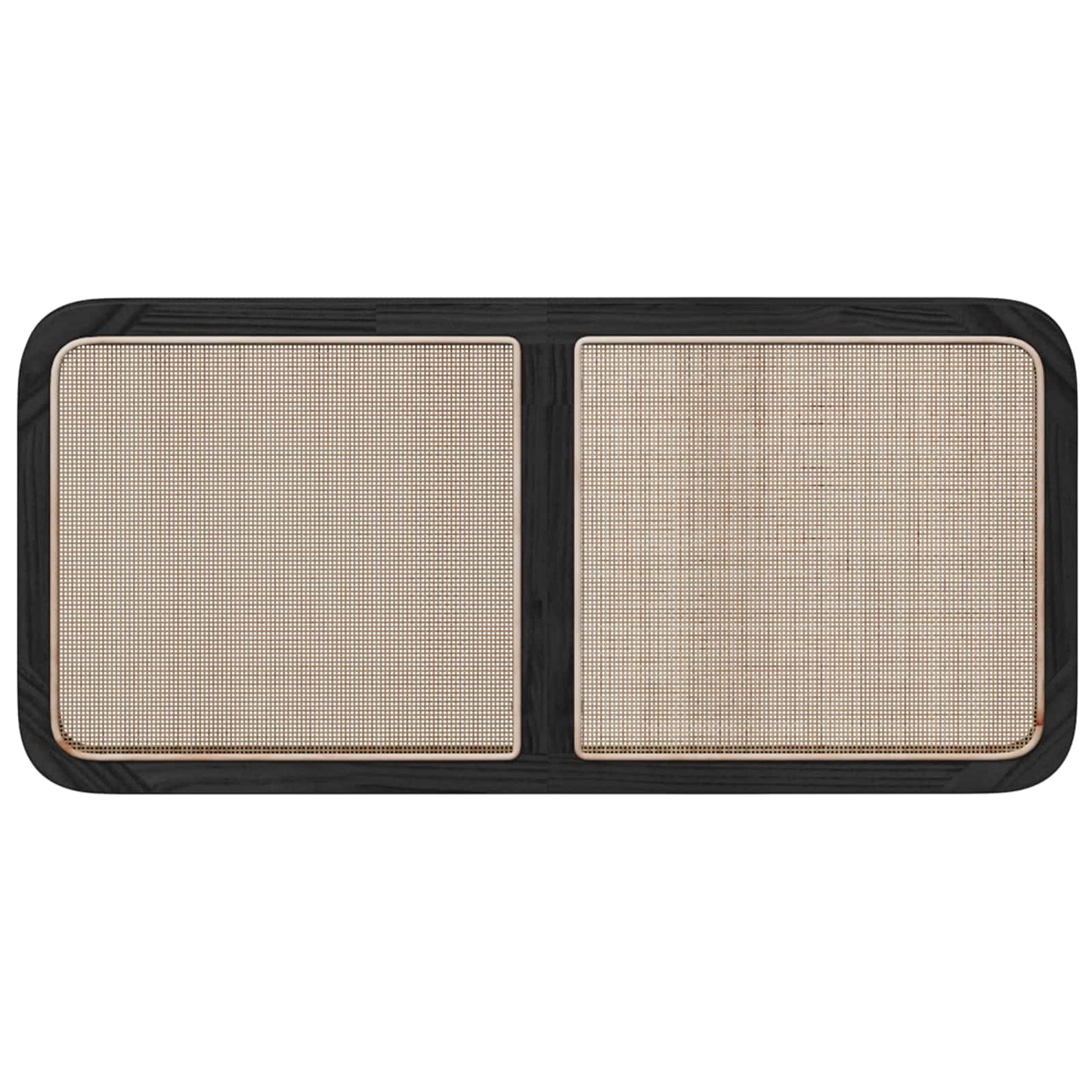 Hovedgærde med hovedgærde Sort 120 x 55 x 3 cm Rattan