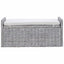 Opbevaringsbænk med pude Hvidvask 110 x 40 x 50 cm Rattan