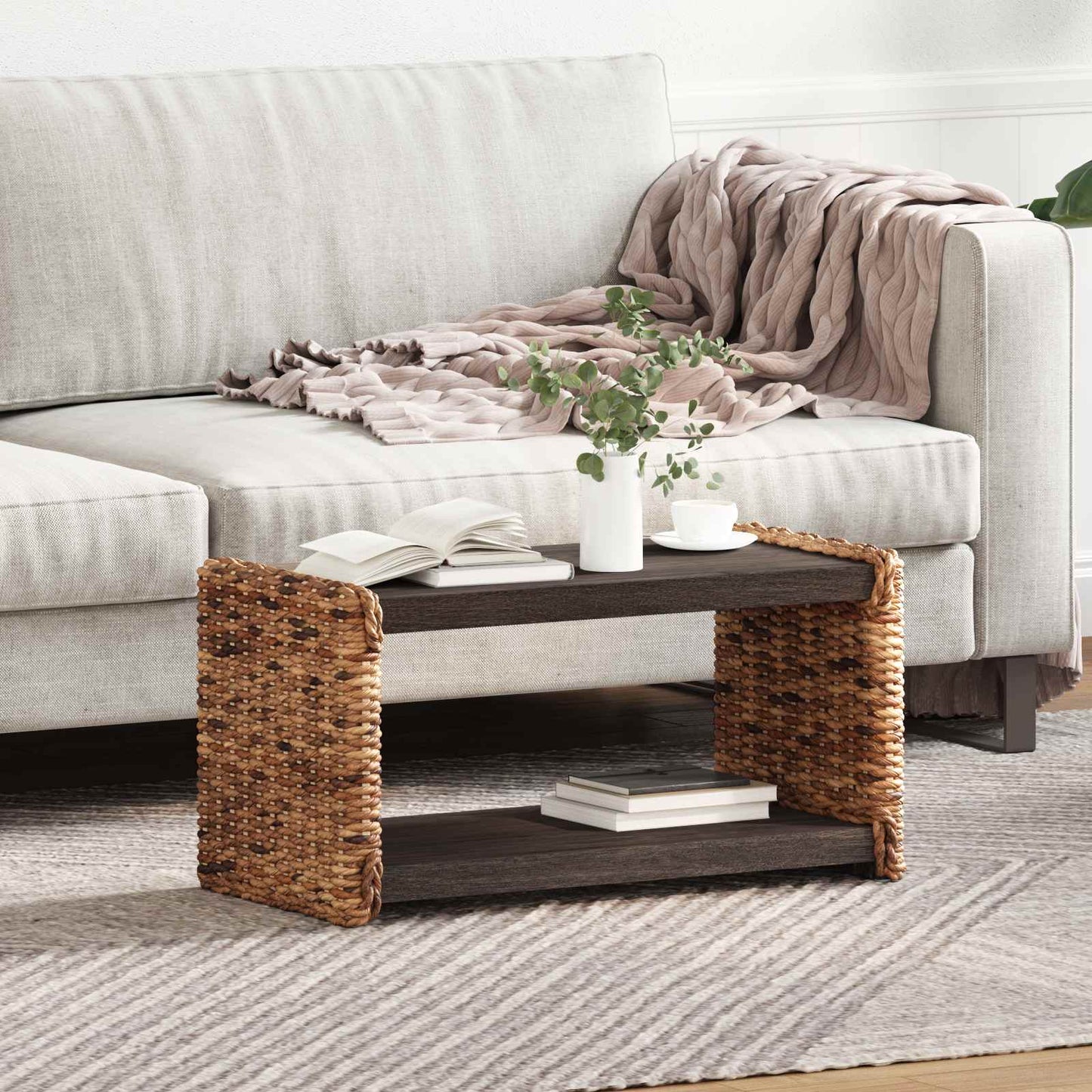 Sofabord Naturfarvet 70 x 35 x 35 cm Massiv Mahogni