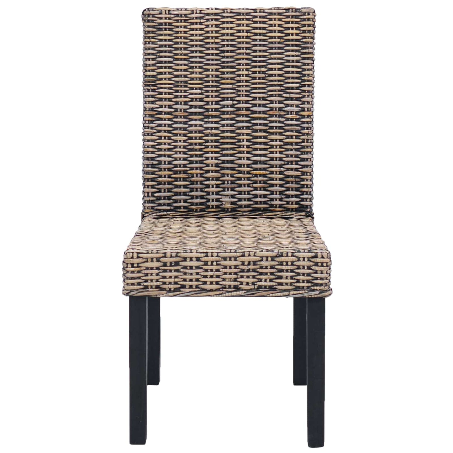 Spisestuestol 2 pcs Kubu Rattan og massiv mahogni træ