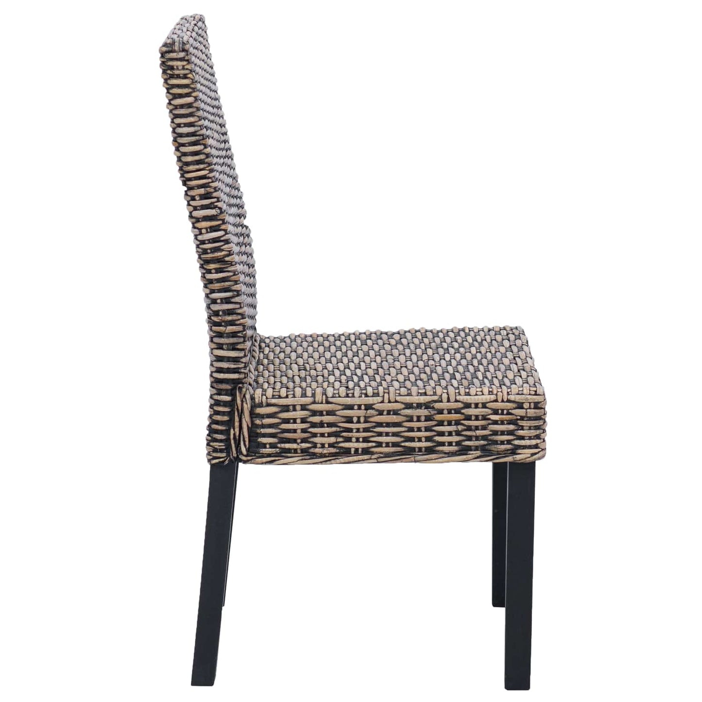 Spisestuestol 2 pcs Kubu Rattan og massiv mahogni træ