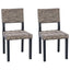 Spisestuestol 2 pcs Kubu rattan Sorte vask 46 x 55 x 84 cm