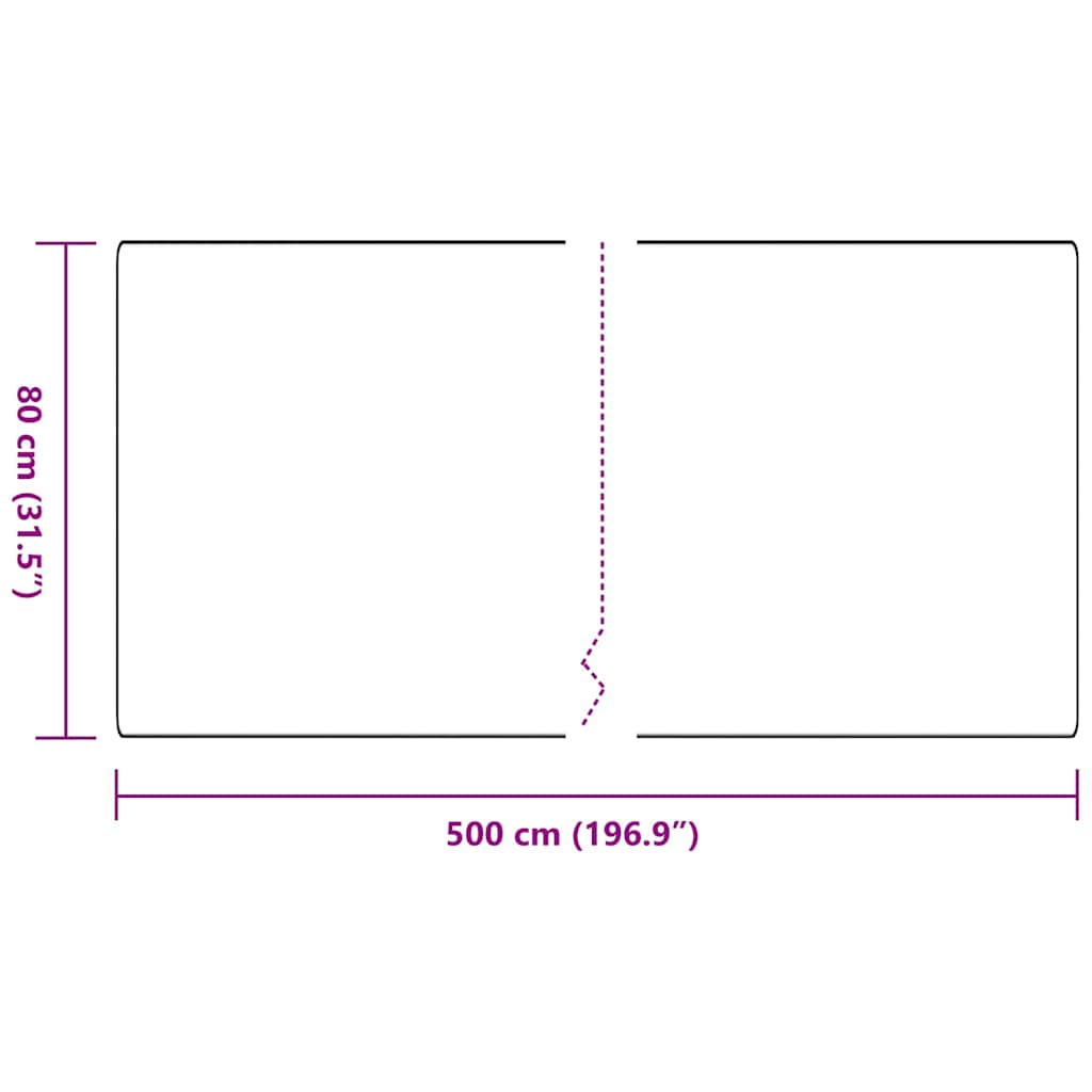 Tæppe Runner Antracit 80 x 500 cm 100% Polypropylen