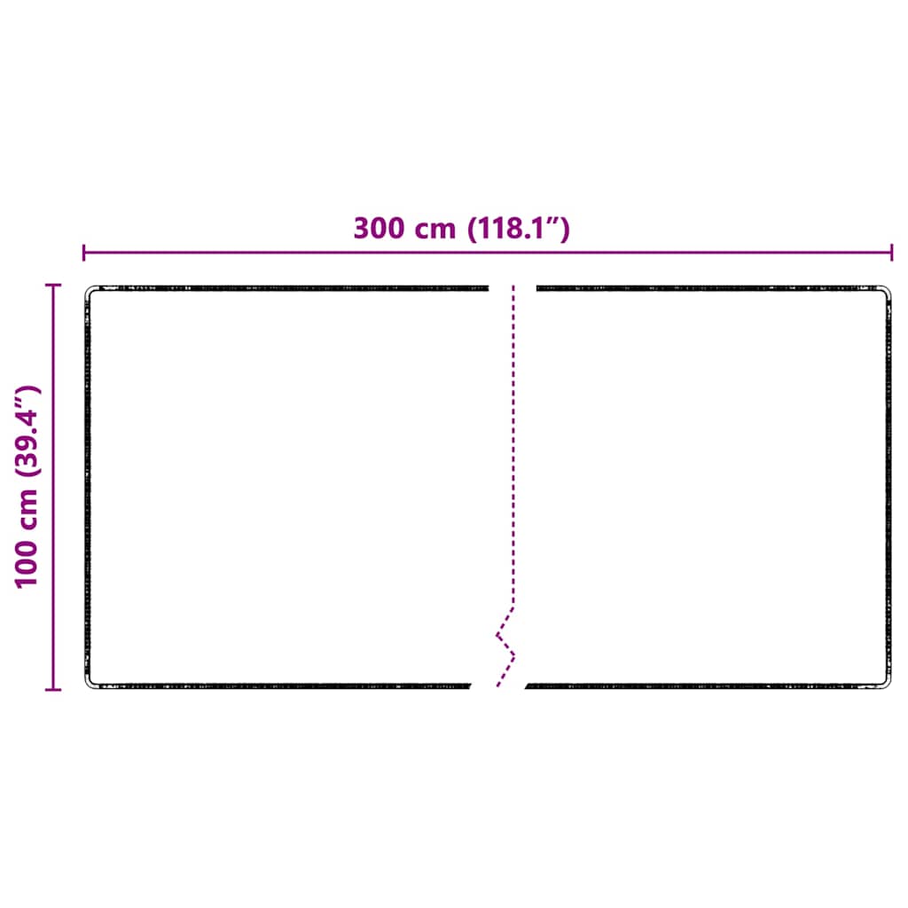 Tæppe Runner Grå 100 x 300 cm 100% Polypropylen Tuft