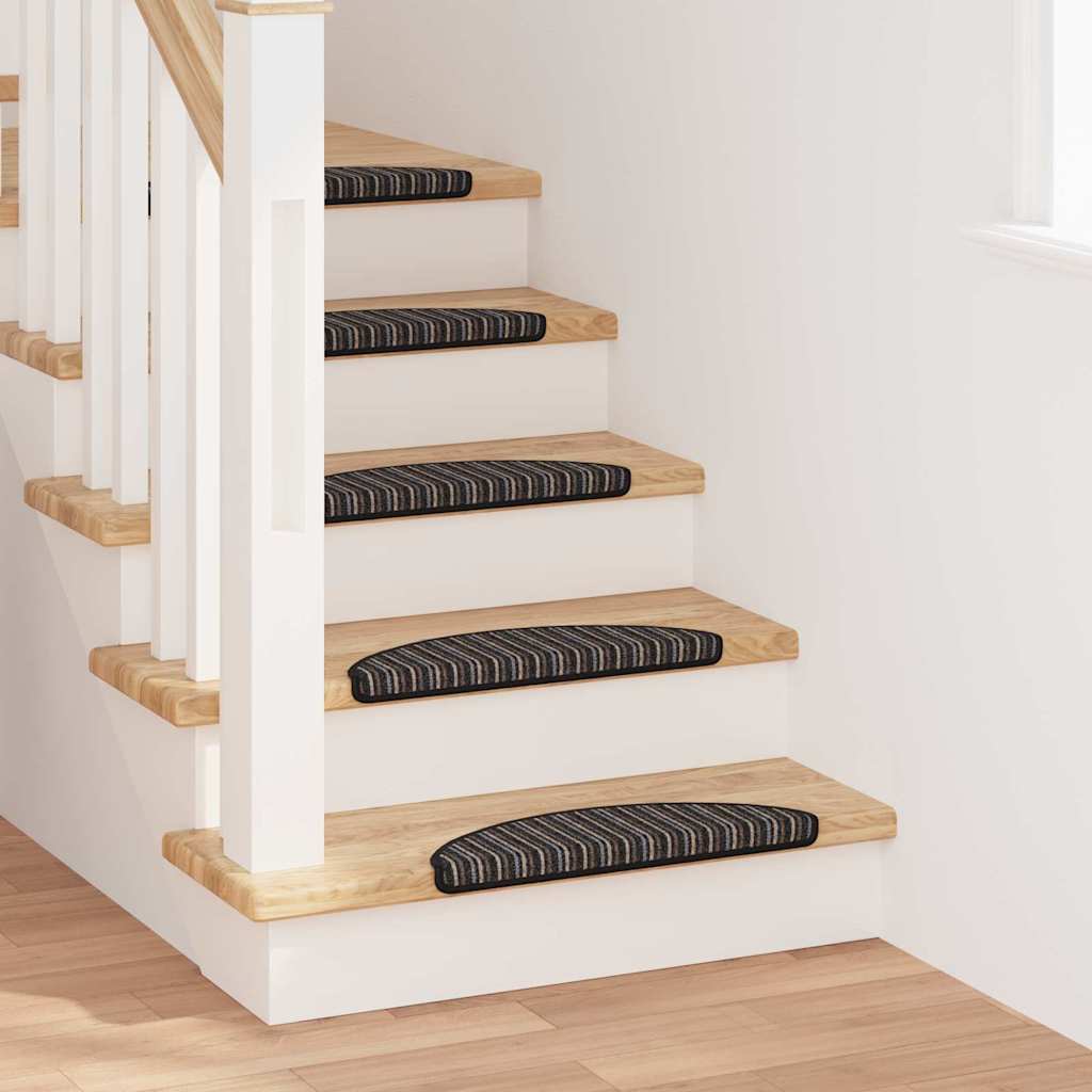 Selvklæbende Trappemåtter 15 pcs Antracit 56 x 17 x 3 cm