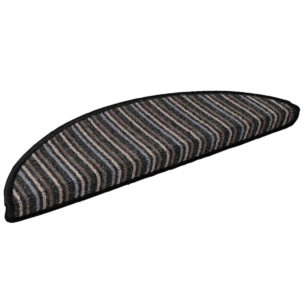 Selvklæbende Trappemåtter 15 pcs Antracit 56 x 17 x 3 cm