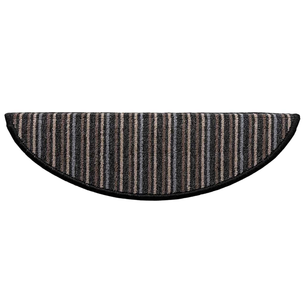 Selvklæbende Trappemåtter 15 pcs Antracit 56 x 17 x 3 cm