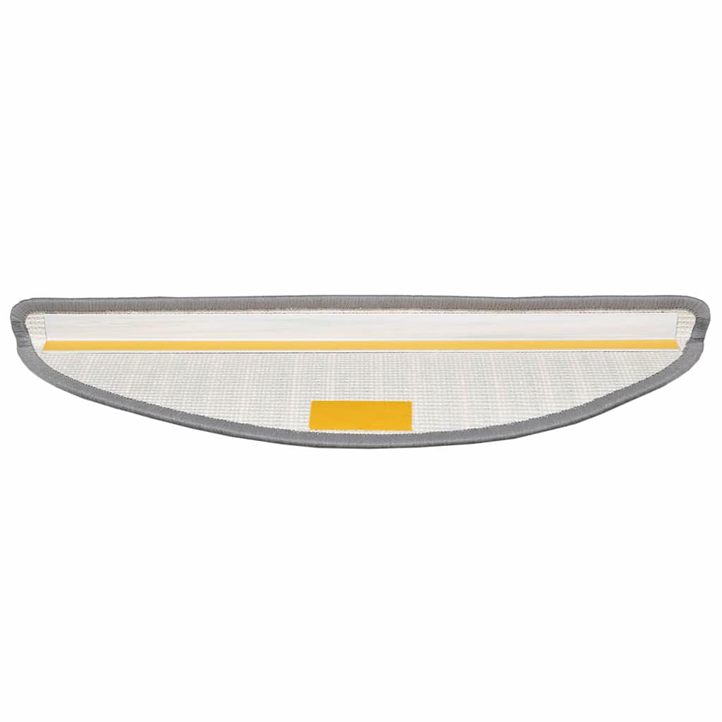 Selvklæbende Trappemåtter 15 pcs Grå 56 x 17 x 3 cm